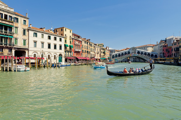 Canal Grande s tradiční Gondola - Fotografie, Obrázek