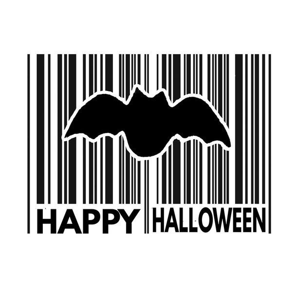 Feliz Halloween código de barras
 - Vetor, Imagem