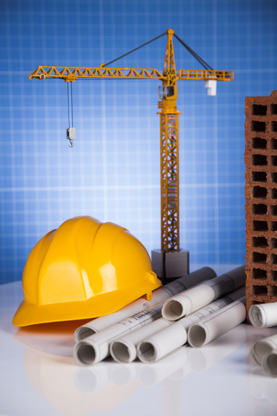 Crane, Emanet kask, planları ve inşaat siteleri - Fotoğraf, Görsel