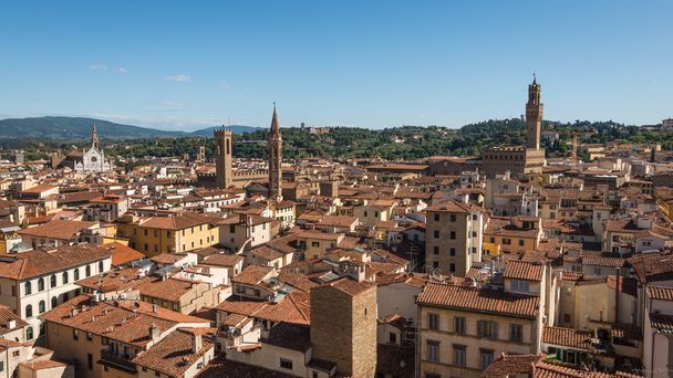 Aerial view of old town Florence - Foto, Imagen