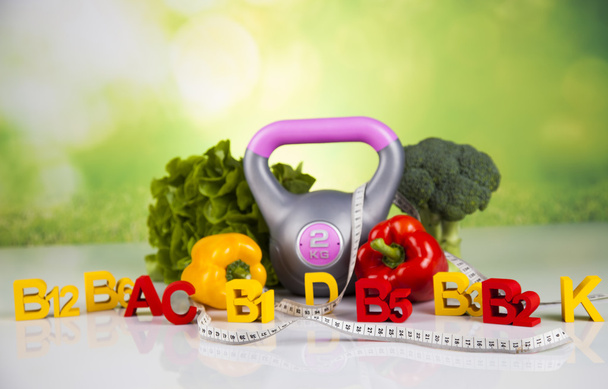 Vitamin and Fitness diet, lifestyle concept - Photo, Image
