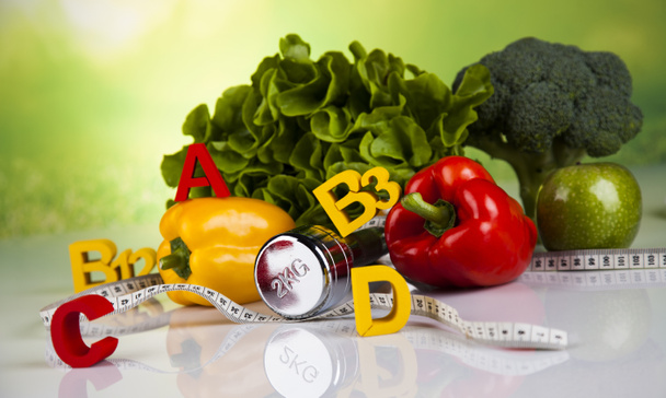 Vitamin and Fitness diet, lifestyle concept - Photo, Image