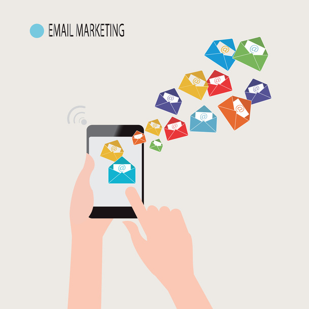 Email marketing. - Vector, afbeelding