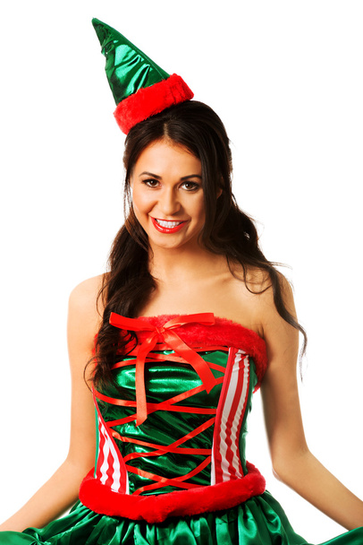 Beautiful woman wearing elf clothes - Photo, Image