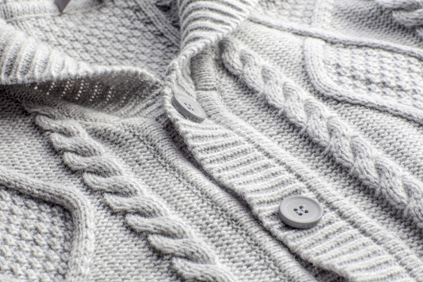 Grey pullover natural wool - Fotó, kép