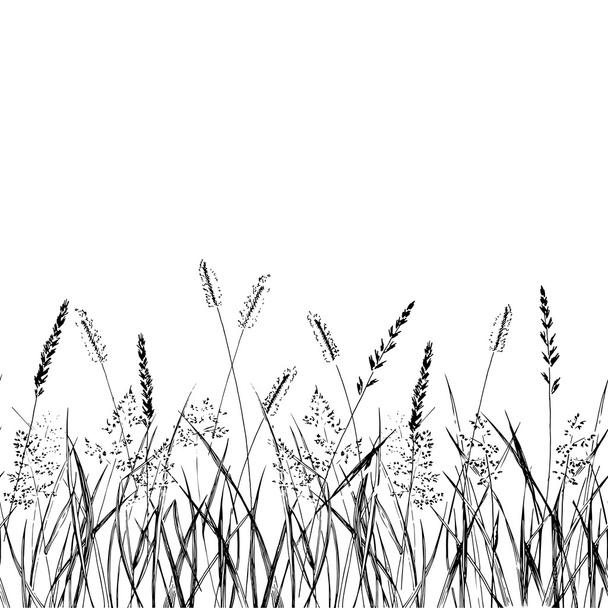 Seamless pattern grass strip. Vector Illustration - Vector, Image