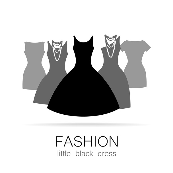 black dress set - Vector, imagen