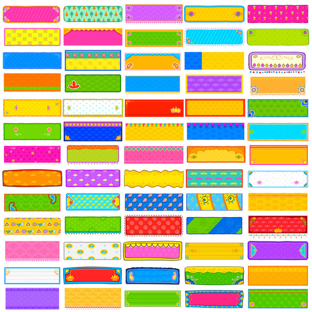 Colorful Kitsch banner jumbo collection - Vector, Image