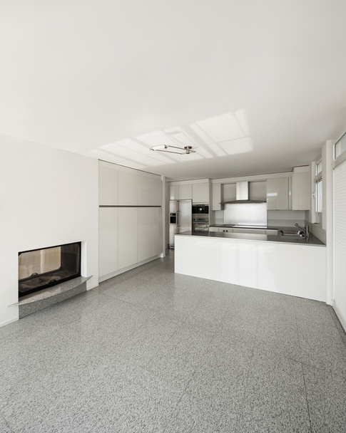 Interior, white kitchen - Foto, Imagen