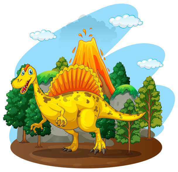 Dinosaure vivant dans la forêt
 - Vecteur, image