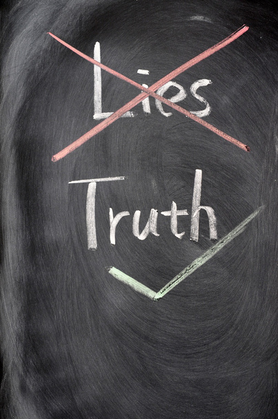 přeškrtávání lži a volbou pravdy - Fotografie, Obrázek