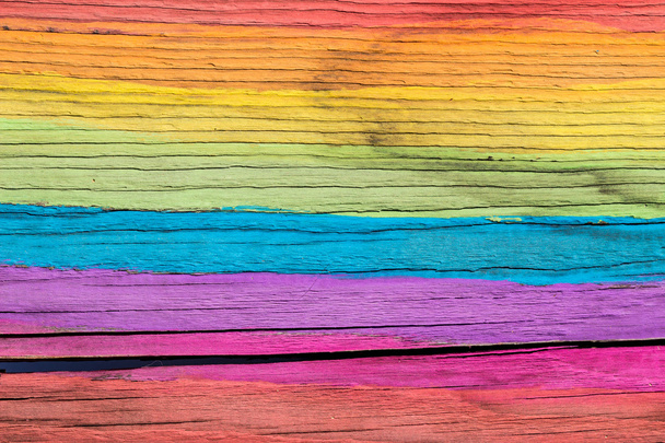 Colorful painted wood wall - texture or background - Foto, Bild