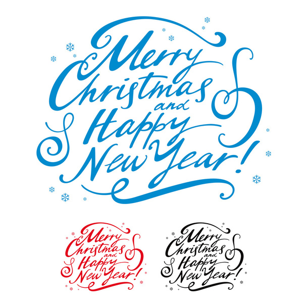Merry christmas mutlu yeni yıl kış tatil kartpostal - Vektör, Görsel