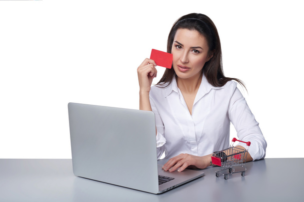 Online payment shopping concept. - Foto, Imagem