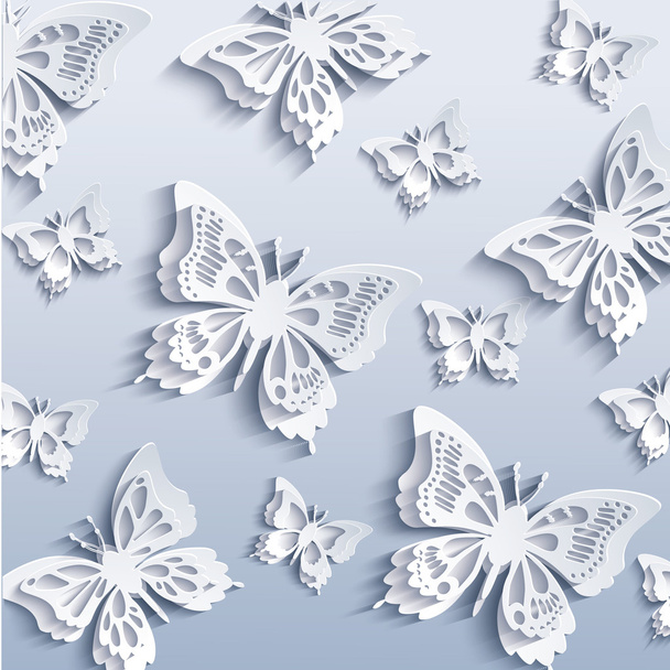 Fond vectoriel abstrait avec papillon en papier
 - Vecteur, image