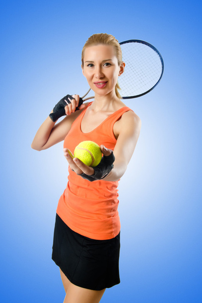 nő teniszező - Fotó, kép