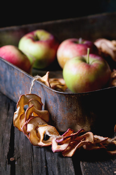 Fresh and dried apples - Photo, image