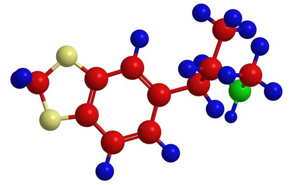 Molekulární struktura MDMA (ectasy) - Fotografie, Obrázek