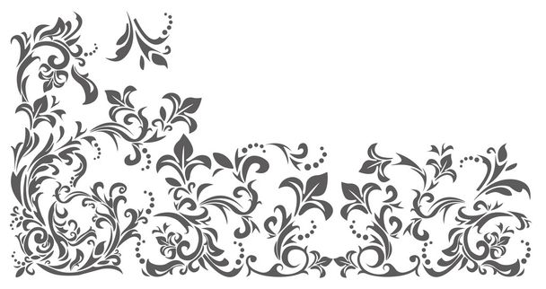 Εκλεκτής ποιότητας σύνορα με floral στολίδι - Διάνυσμα, εικόνα
