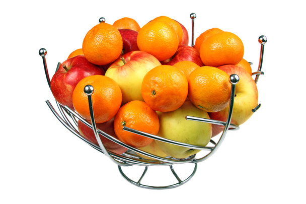 Ваза з червоних яблук і мандаринів
 - Фото, зображення