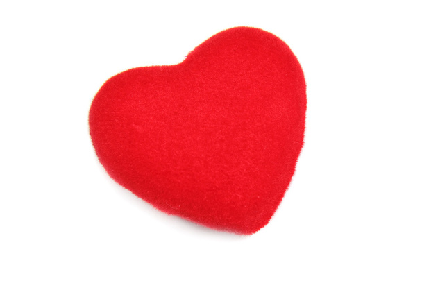 piros szív fehér backgrouns a - Fotó, kép