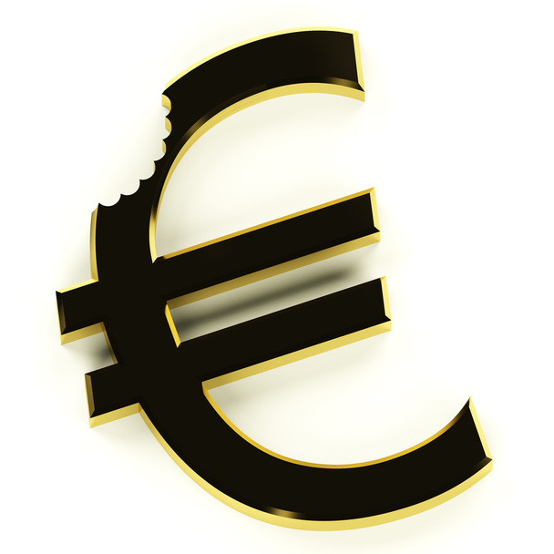 Euro mit Abwertung Wirtschaftskrise und Rezession - Foto, Bild