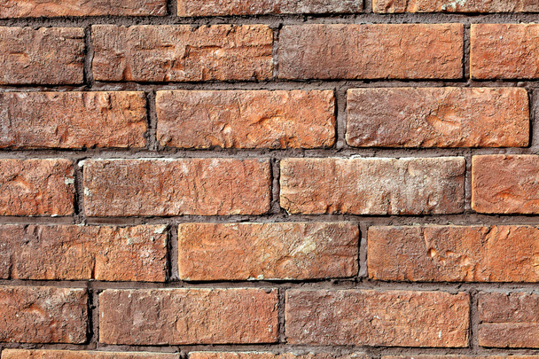 Brick wall of red brick. Background. - Фото, зображення