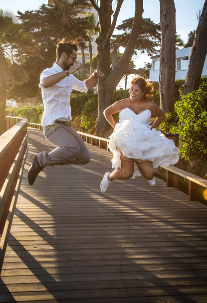 Wedding day at sea and in the forest - 写真・画像