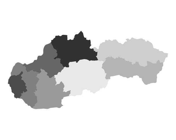 O mapa de Eslováquia
 - Vetor, Imagem