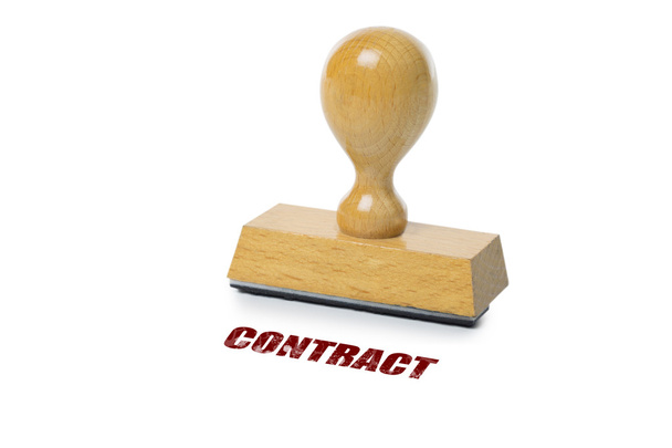 Contract Rubberstempel - Foto, afbeelding