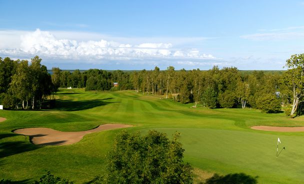 natural landscape with golf field or course view - Fotó, kép