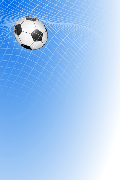 soccer ball in gate - Vector, Imagen