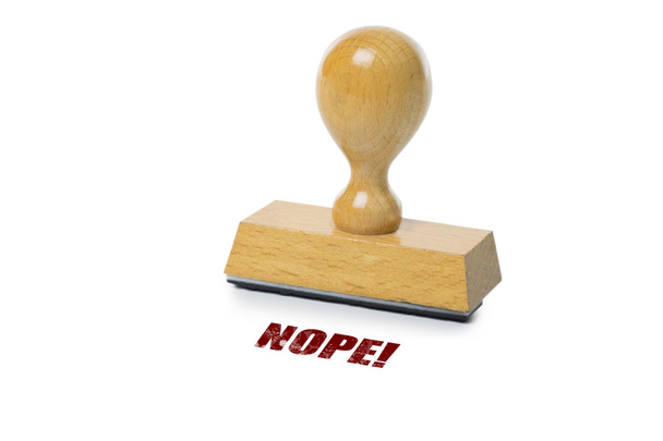 Nope Rubber Stamp - Photo, Image
