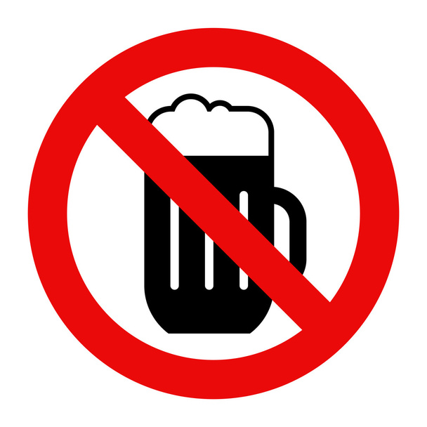 アルコール標識なし - ベクター画像