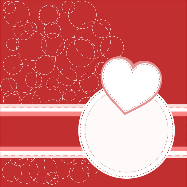 Valentine's red greeting invitation love card - Vetor, Imagem