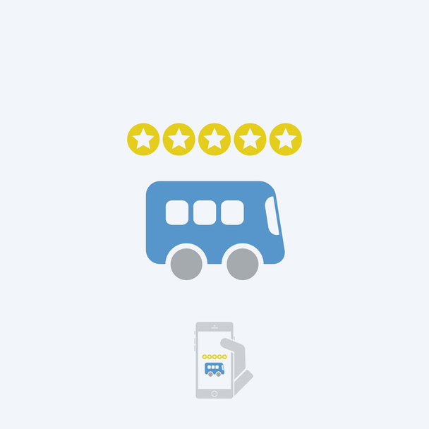 Ikona hodnocení autobus - Vektor, obrázek