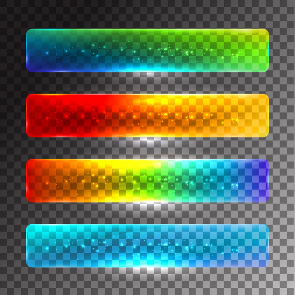 Set of colored web buttons - Vettoriali, immagini