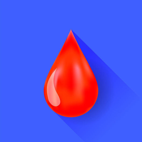 gota de sangre única
 - Vector, Imagen