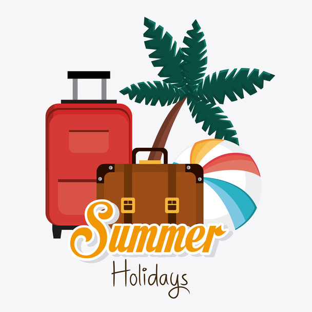 Summer and travel design - Vetor, Imagem