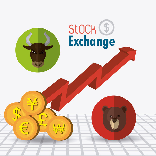zakelijke stock exchange - Vector, afbeelding