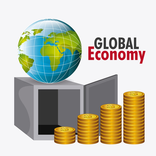 Globális gazdaság kialakítása. - Vektor, kép