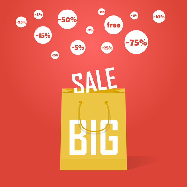 Vector big sale promotion discount background - Vektor, Bild