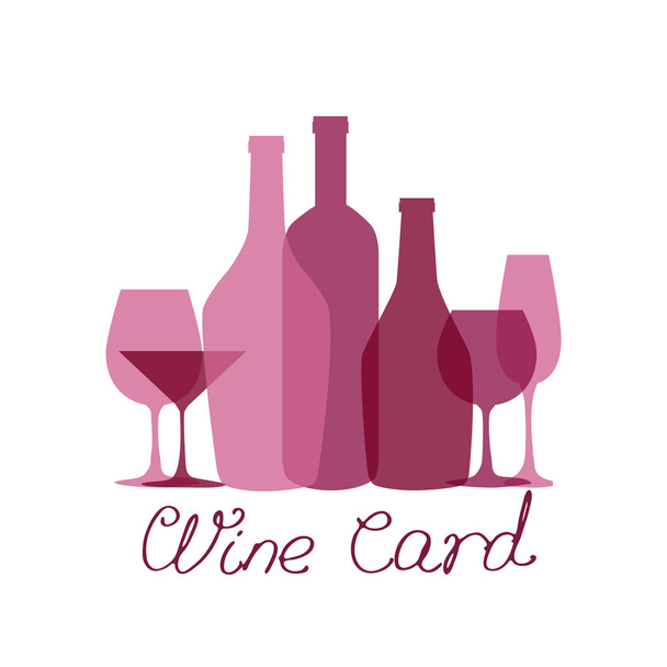 Wine card design for bar and restaurant - Διάνυσμα, εικόνα