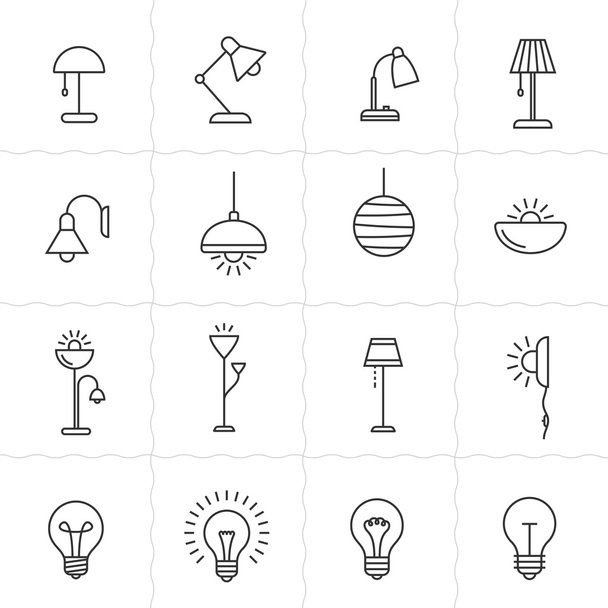 Lámparas y dispositivos de iluminación
 - Vector, imagen