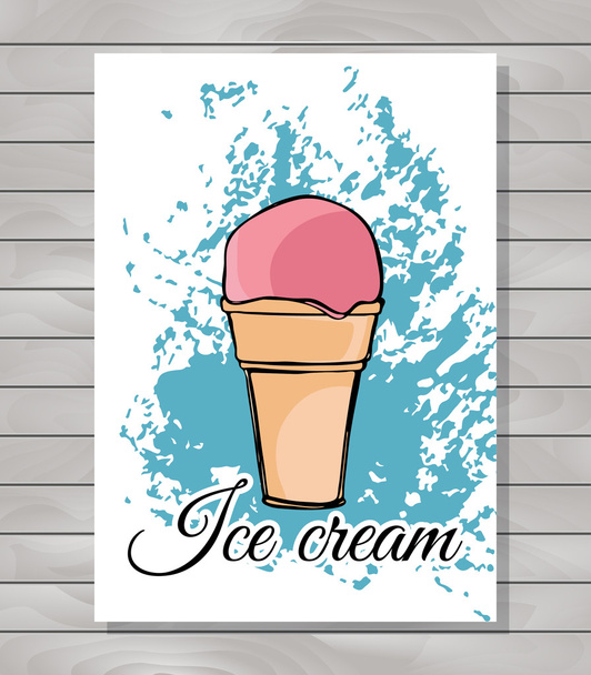 Ice cream poster - Vector, afbeelding