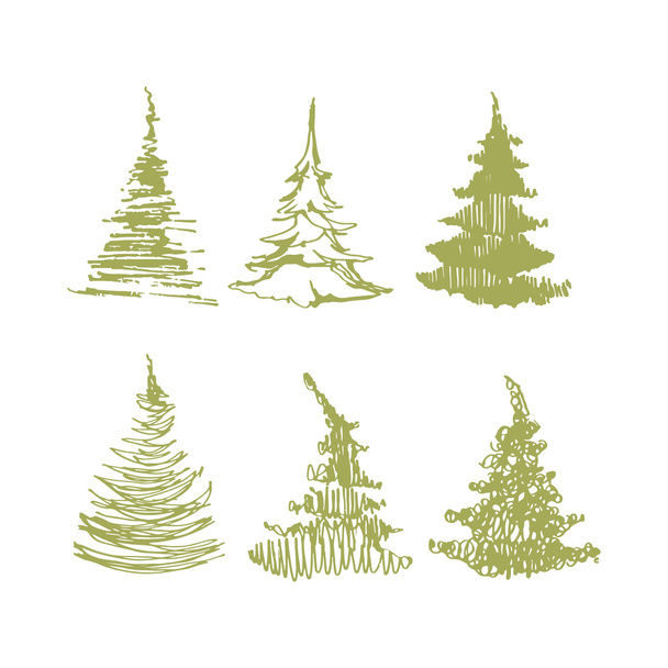 Noel ağacı Icons set - Vektör, Görsel