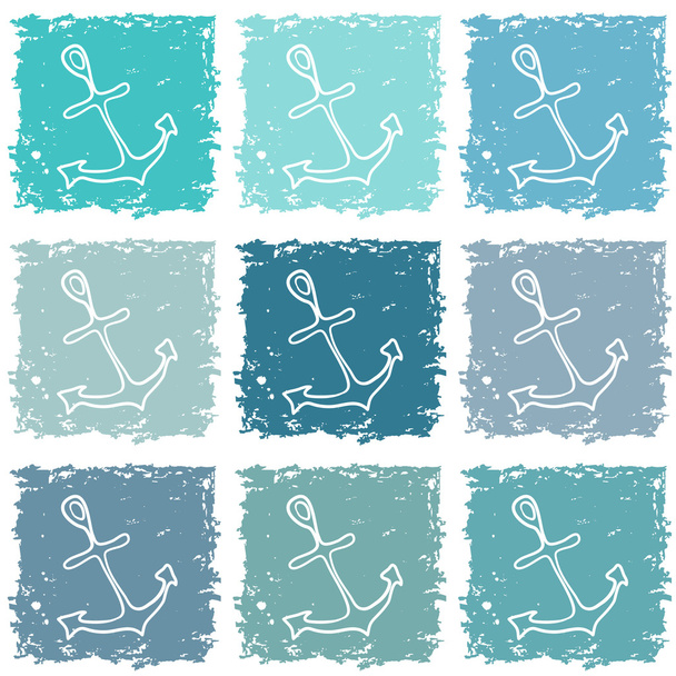 pattern seamless with anchor - Vector, Image