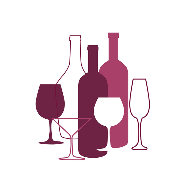 Wine list design for bar and restaurant - Vector, imagen