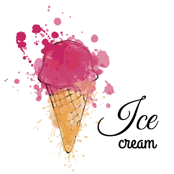 Sweet ice cream - Vetor, Imagem