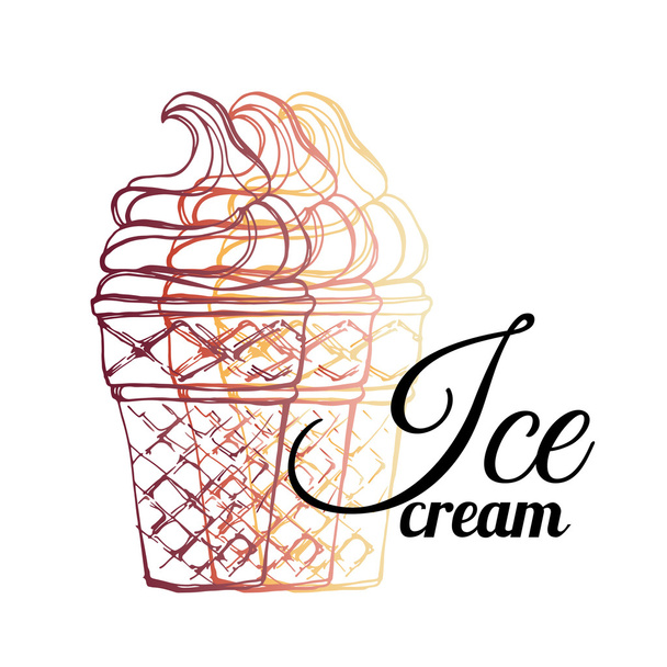 Sweet ice cream - Vektor, Bild